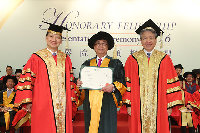Po Chung receiving his honorary fellowship at The Education University of Hong Kong in early June.