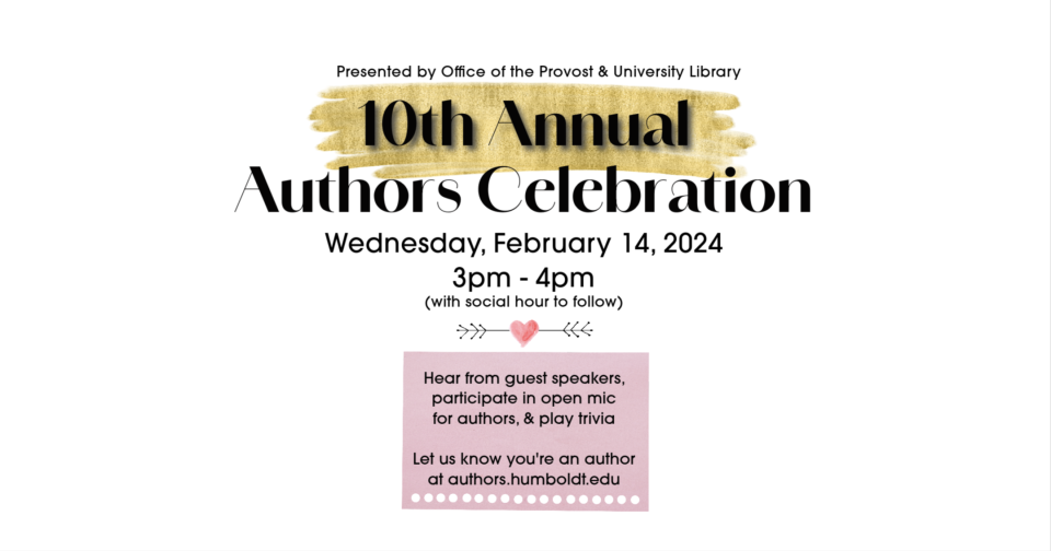 10th Annual Authors Celebration, Wednesday, February 14, 2024 from 3 to 4 p.m.