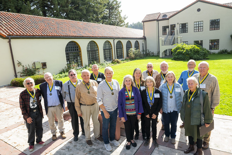 A photo of the Cal Poly Humboldt Golden Grads honored on campus in 2023
