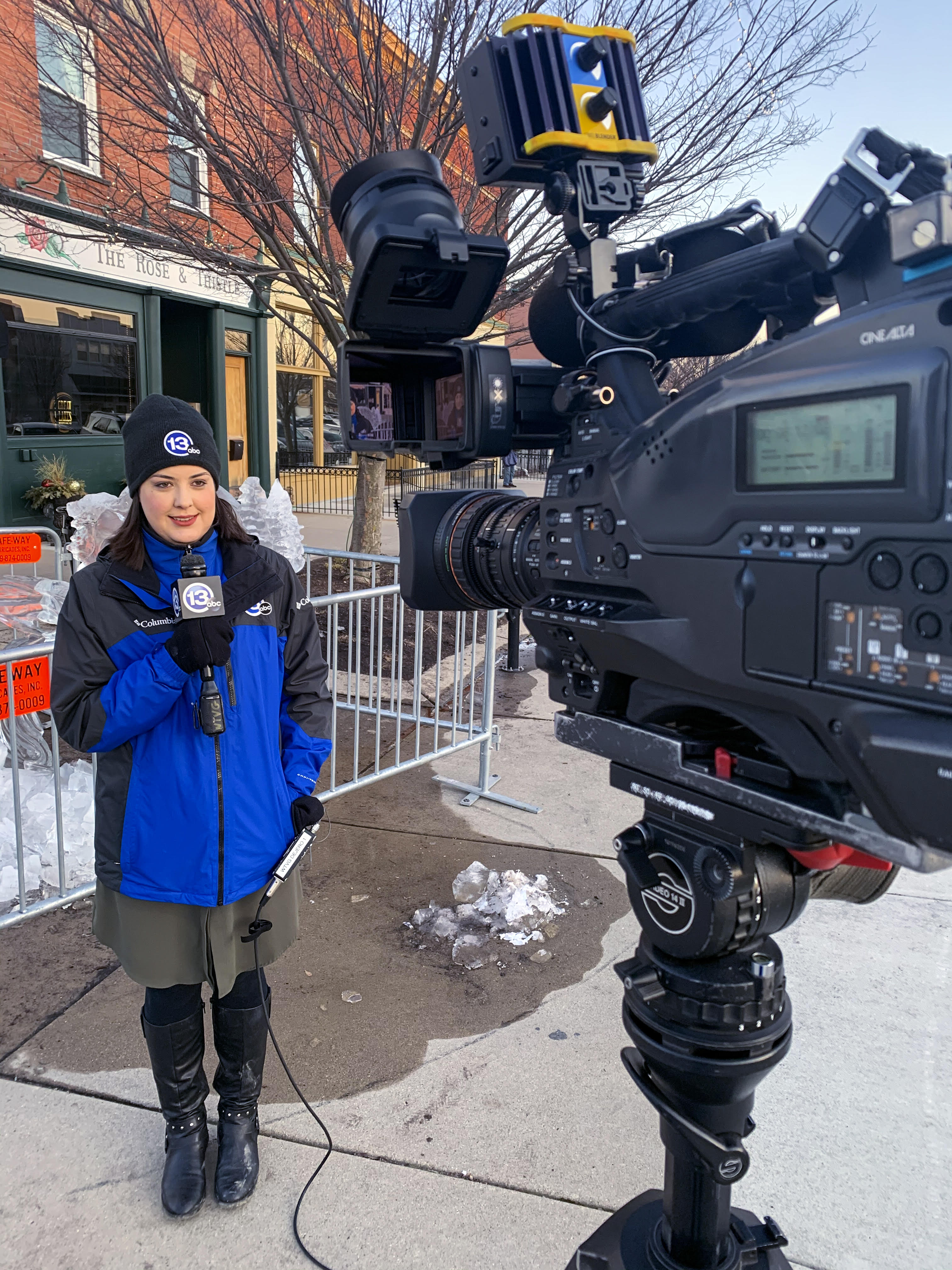 Kayla Molander (’12, English) films a segment for 13abc Action News in Toledo, Ohio, where she’s a multimedia journalist. Previously, she worked for CBS Chicago, where she was part of a team of investigative journalists that won two regional Emmy awards.