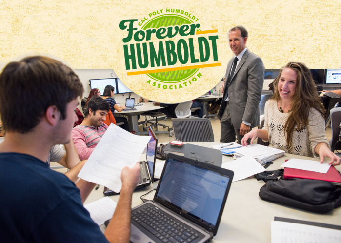 Students and faculty having a discussion during a communications class at Cal Poly Humboldt