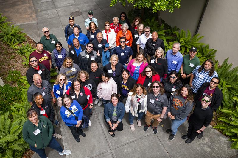 A group photo of CSU Alumni Council Meeting attendees at Cal Poly Humboldt