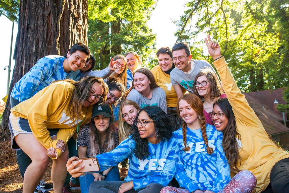 Student members of Cal Poly Humboldt's Youth Educational Services (Y.E.S.)